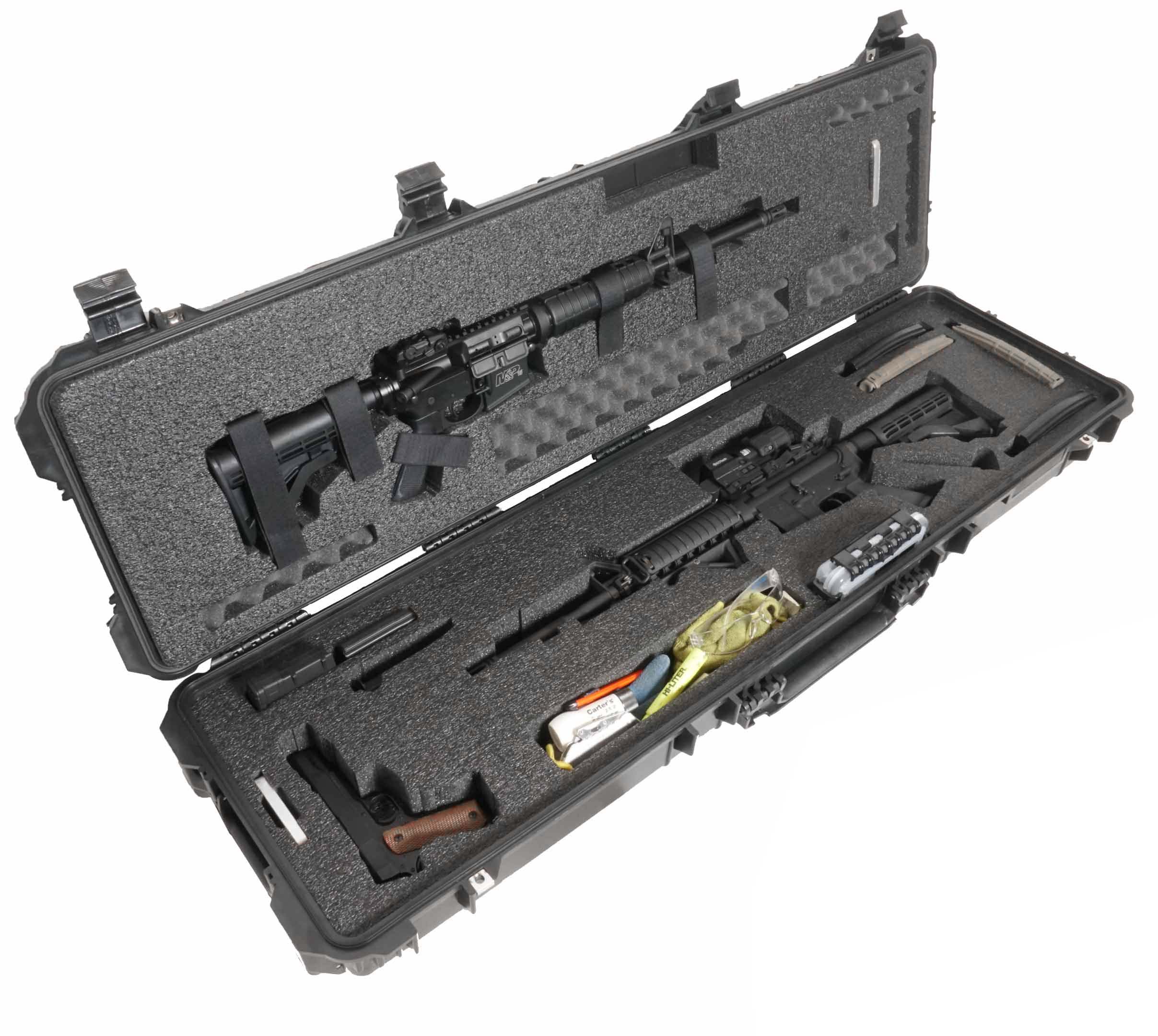 Case Club Waterproof 2 AR Rifle Case with Silica Gel & Accessory Box