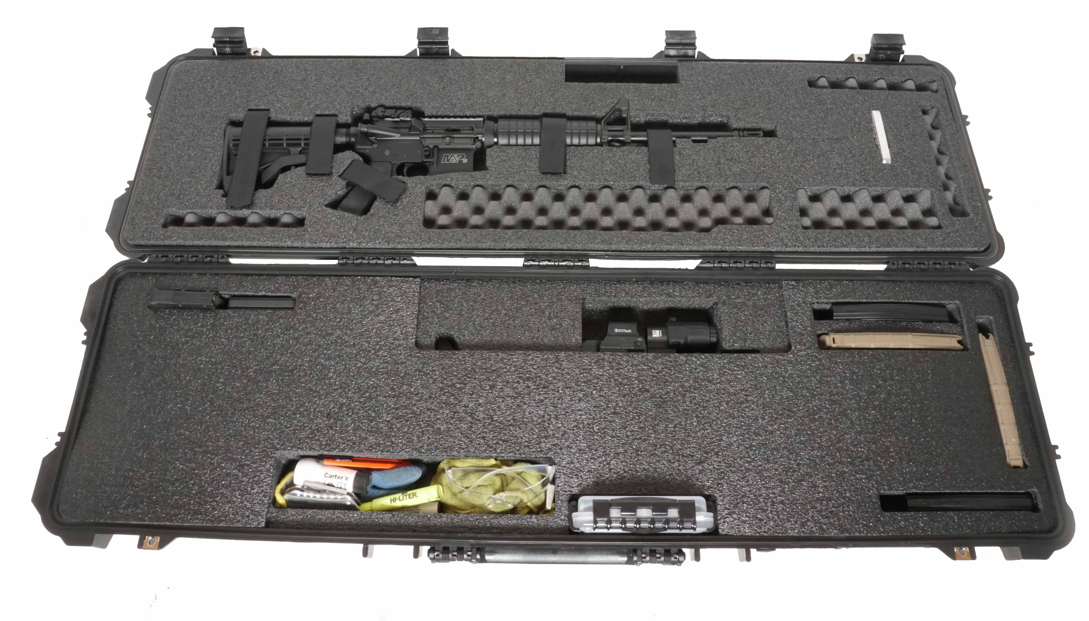 Case Club Waterproof 2 AR Rifle Case with Silica Gel & Accessory Box