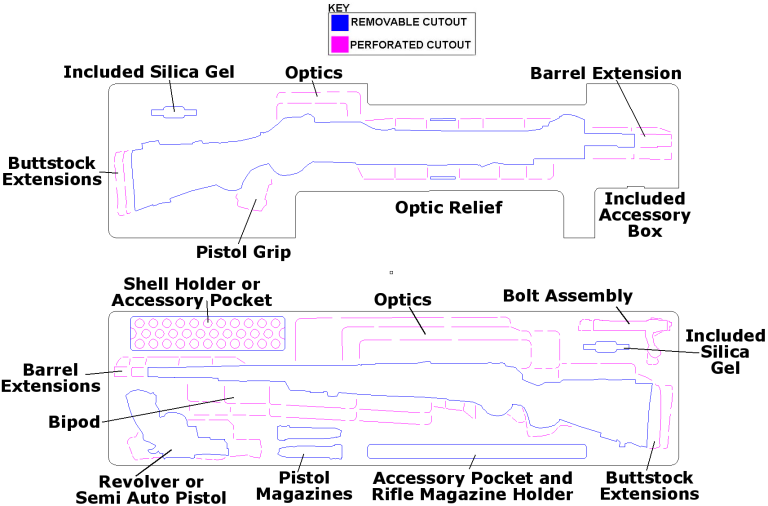 revolver shotgun rifle case drawing