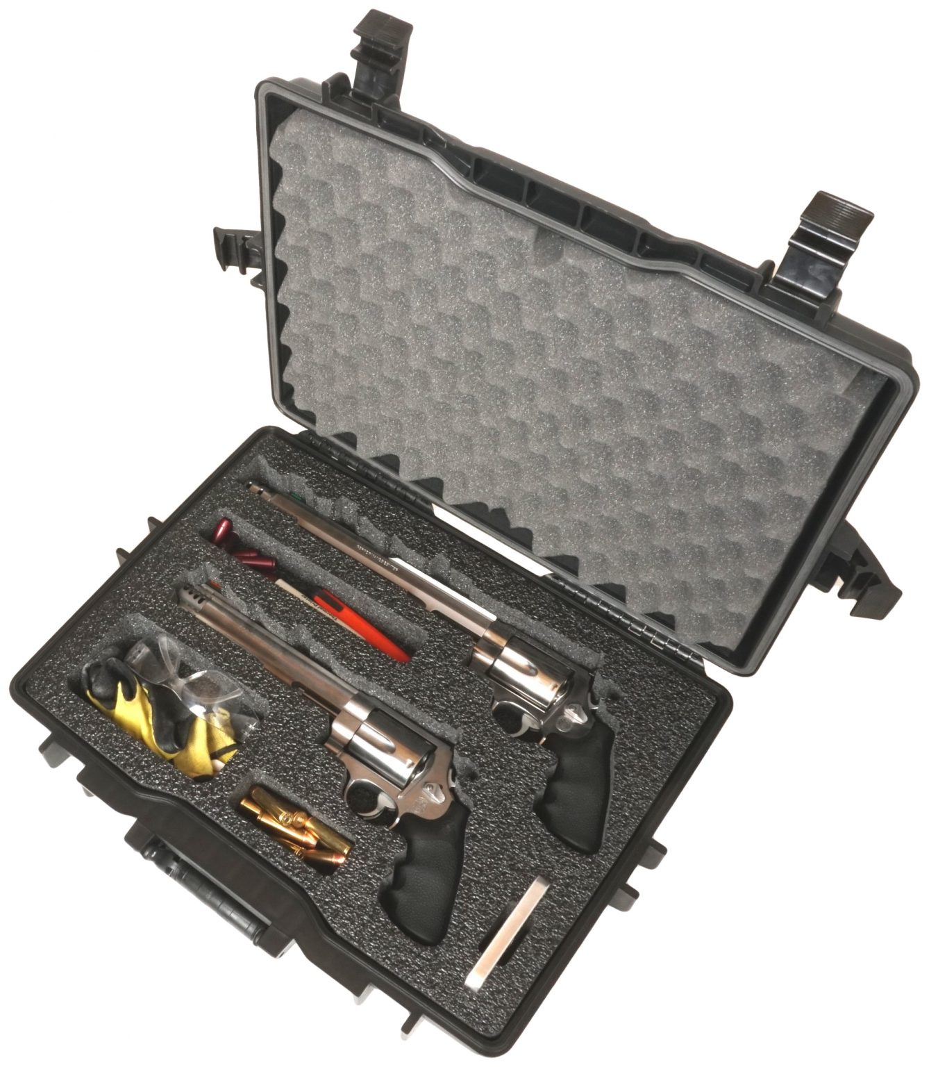 Case Club Waterproof 2 Magnum Revolver Case with Silica Gel