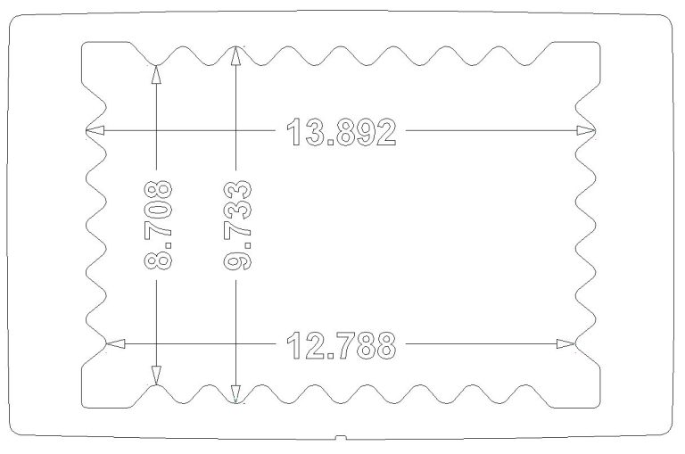 13-14 inch laptop case size diagram