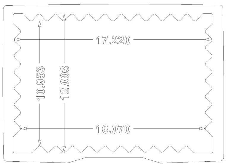 17 inch laptop case size diagram