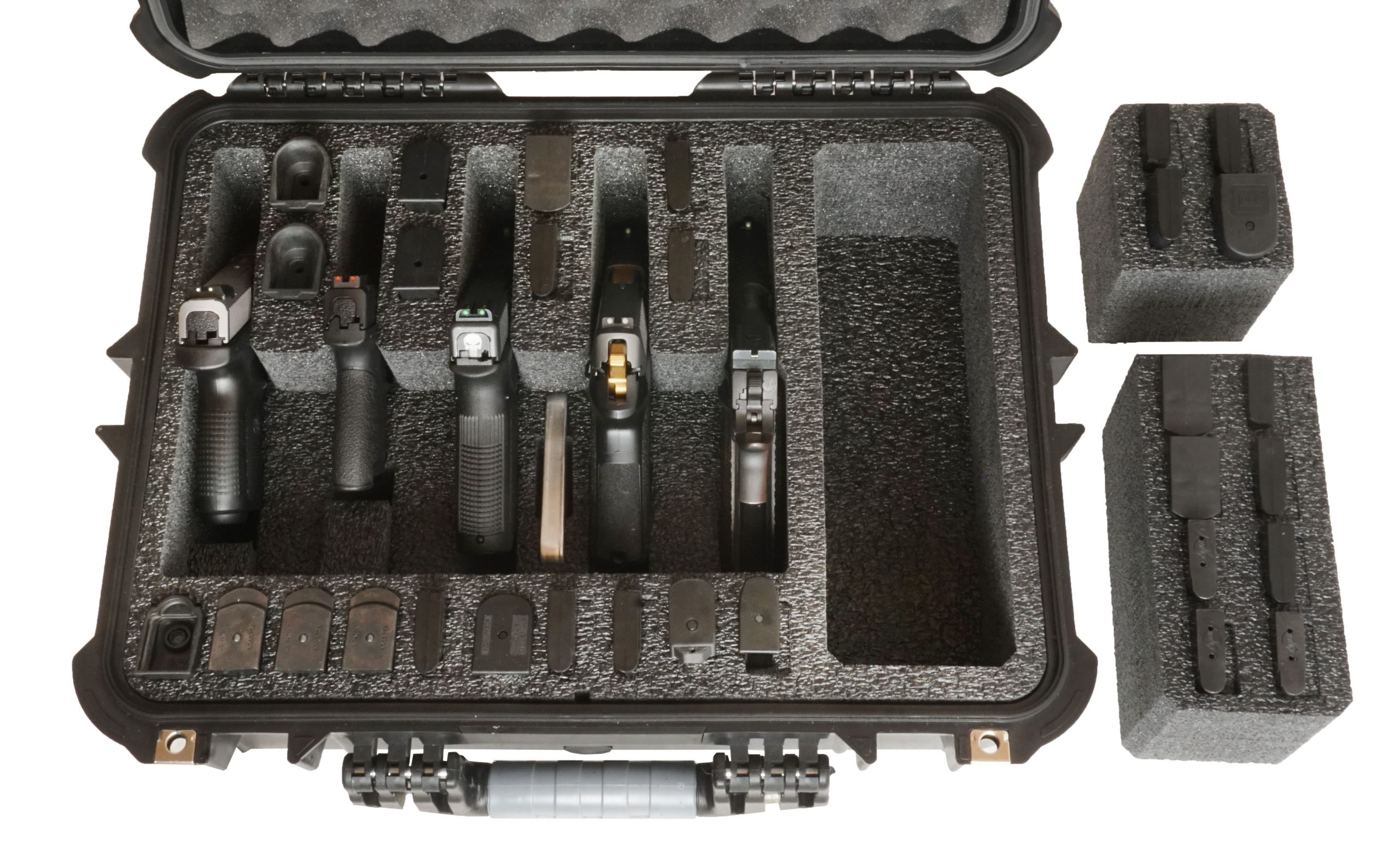 Case Club 5 Pistol Waterproof Case with Accessory Pocket & Silica Gel