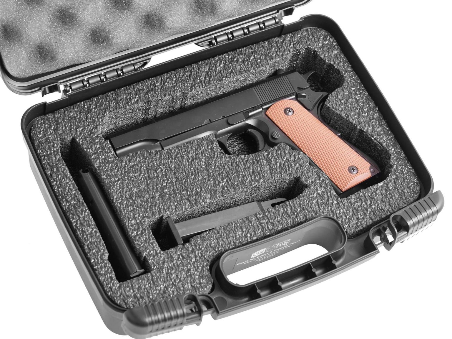 Case Club Semi Auto Single Pistol Carry Case with PreCut Foam