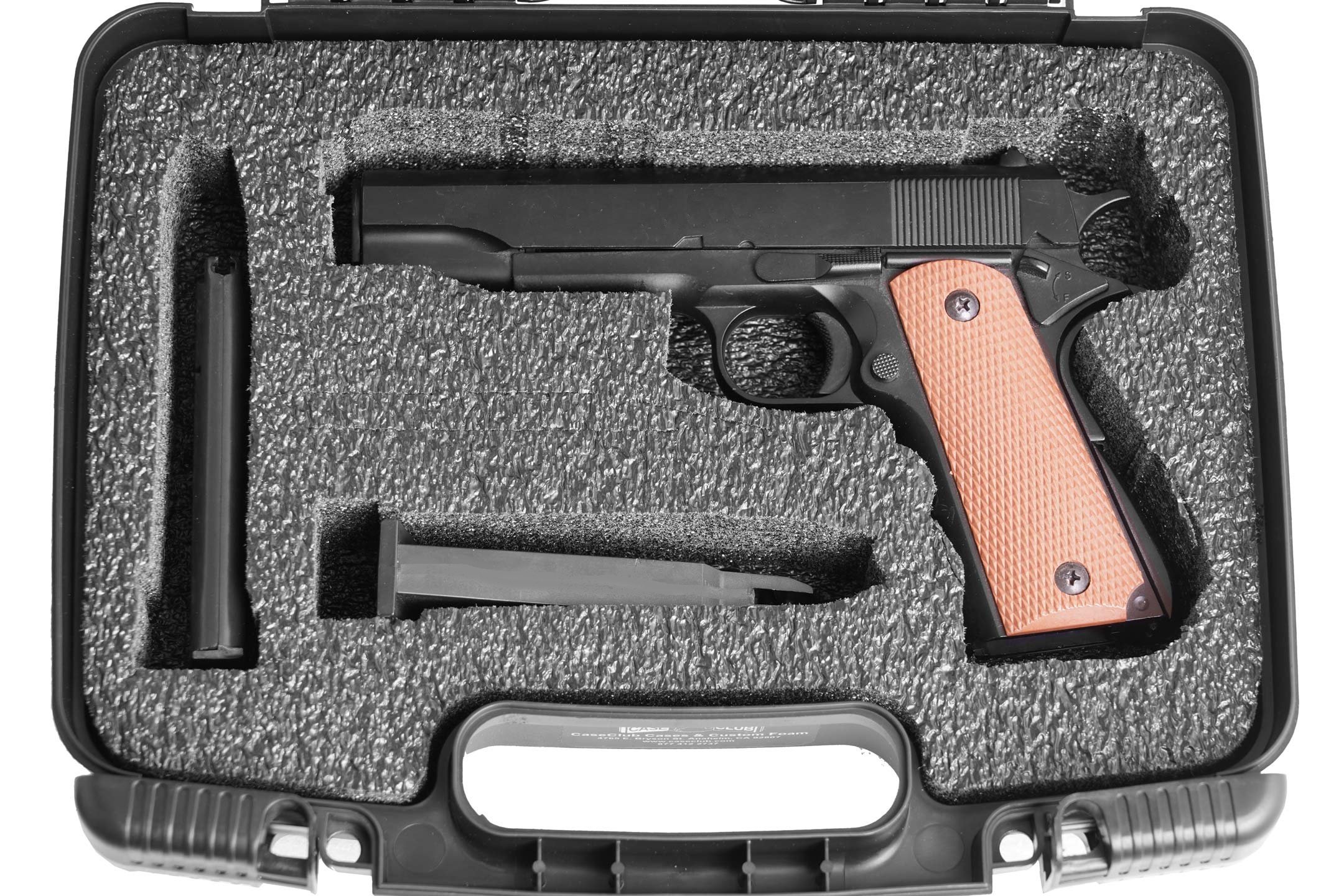 Case Club Semi Auto Single Pistol Carry Case with Pre-Cut Foam