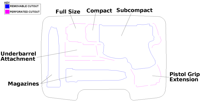 single pistol carry case diagram