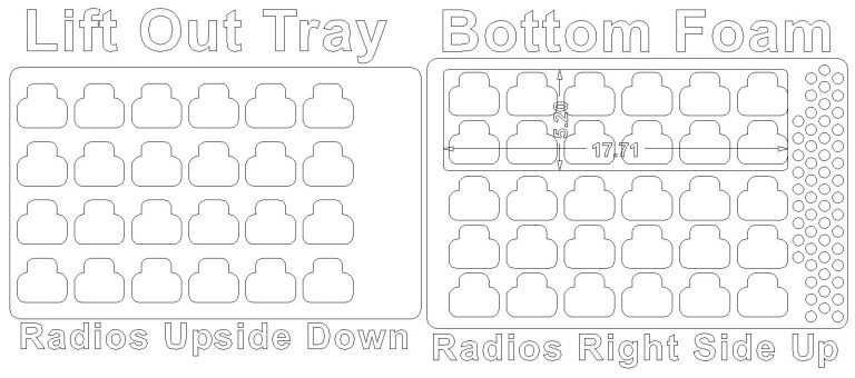54 Motorola CP200 Radio Case drawing