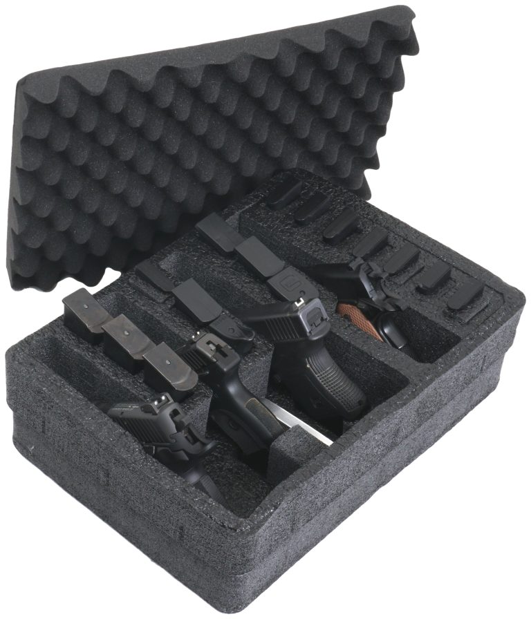 4 pistol module foam image (pelican 1450)