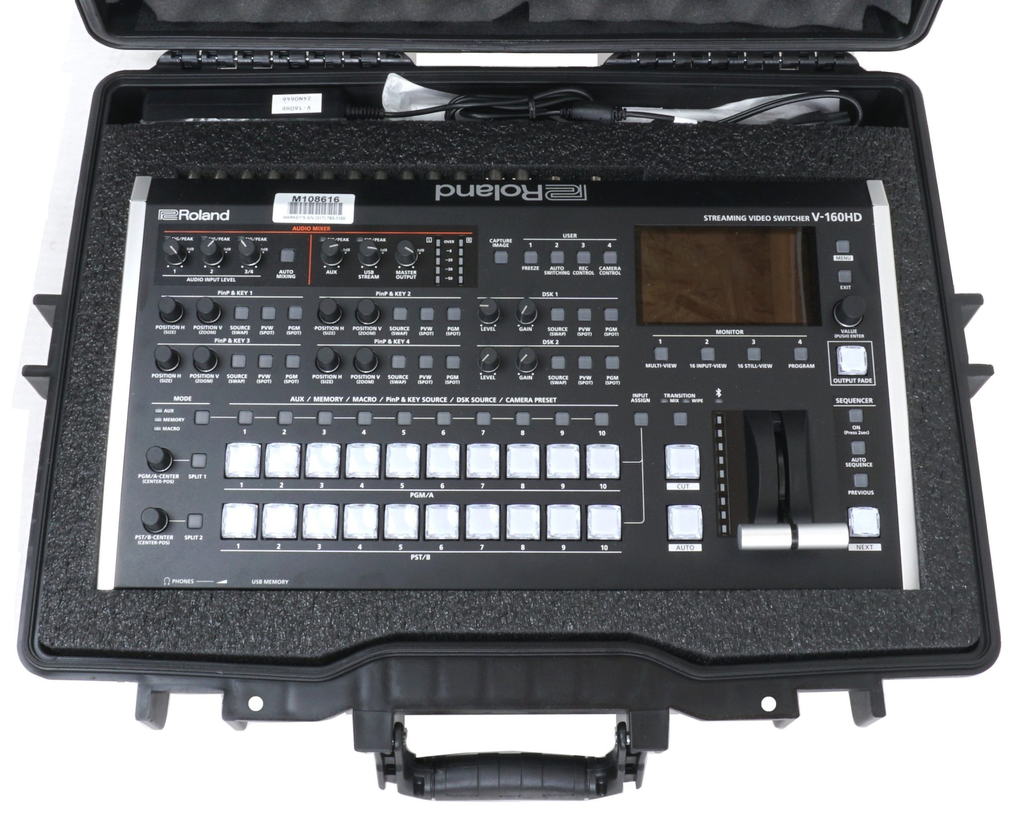 Case Club Waterproof Roland V160HD Mixer Compact Case