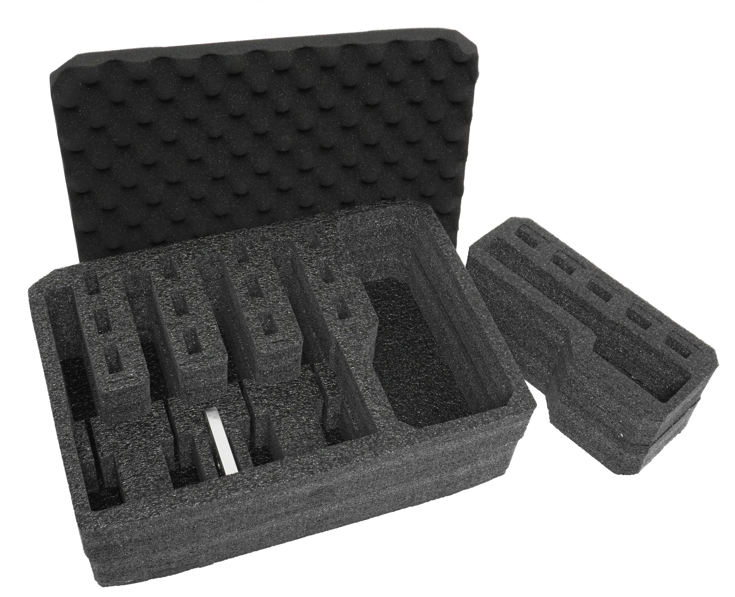 5 Pistol 18 Magazine Storage Foam Insert For V300 Vault Case By Pelican  2  Piece Set Pre-Cut Military Grade Polyethylene Foam Base Insert And Lid  Liner (Case Not Included) 