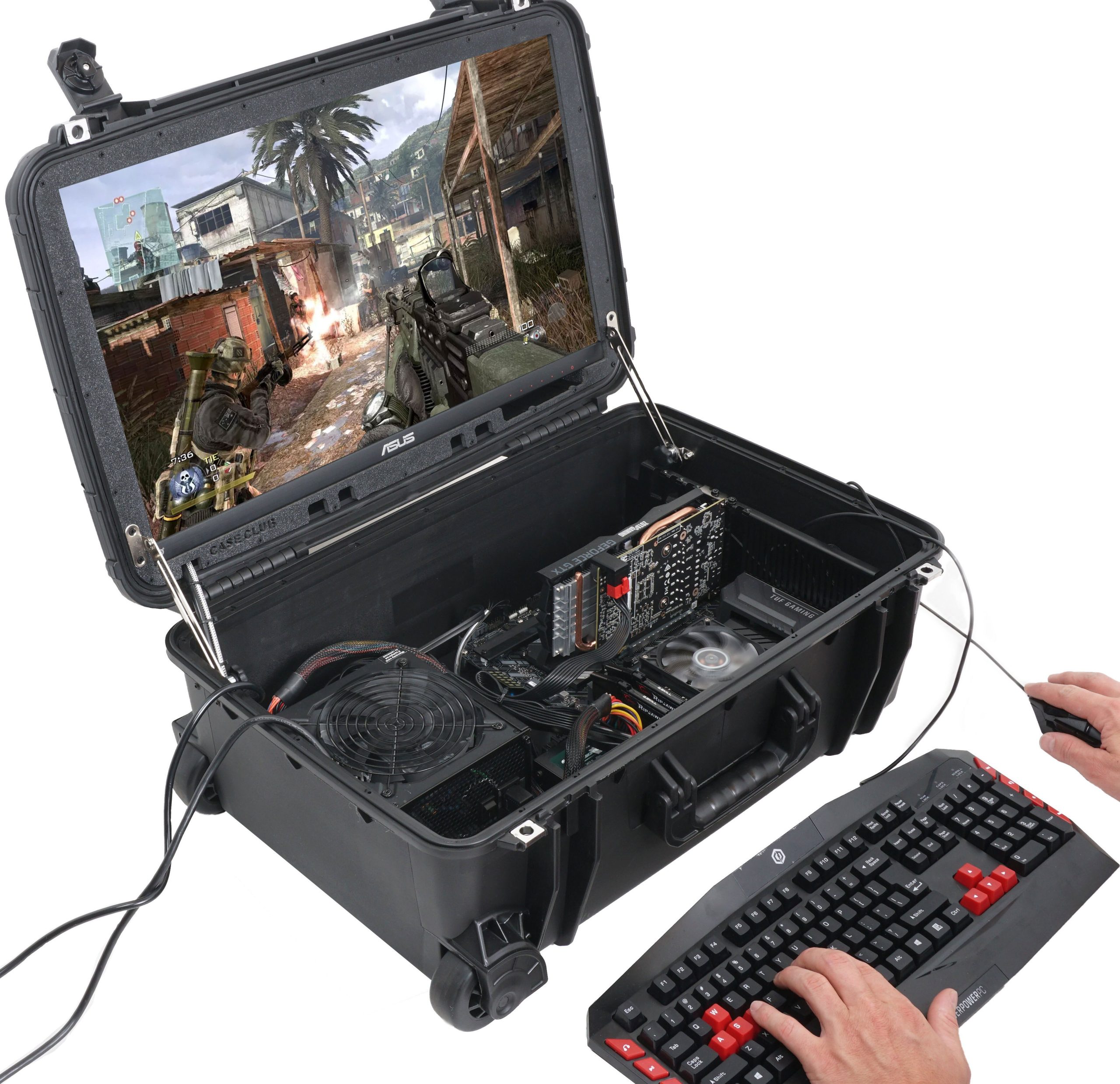 fortvivlelse Kiks Fremragende Case Club PC Portable DIY Gaming Station with Built-in Gaming Monitor