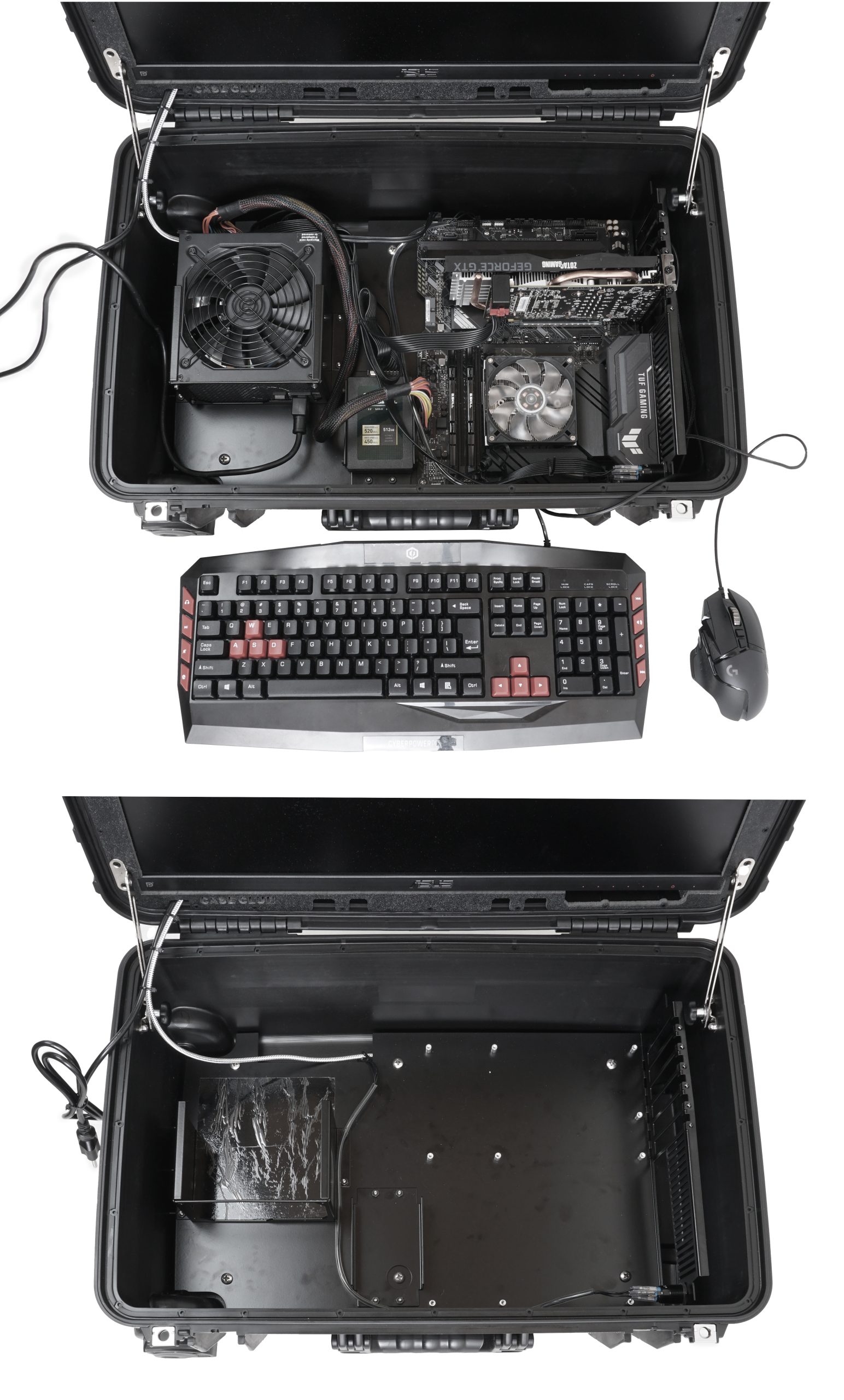 Case Club PC Portable DIY Gaming Station with Built-in Gaming Monitor