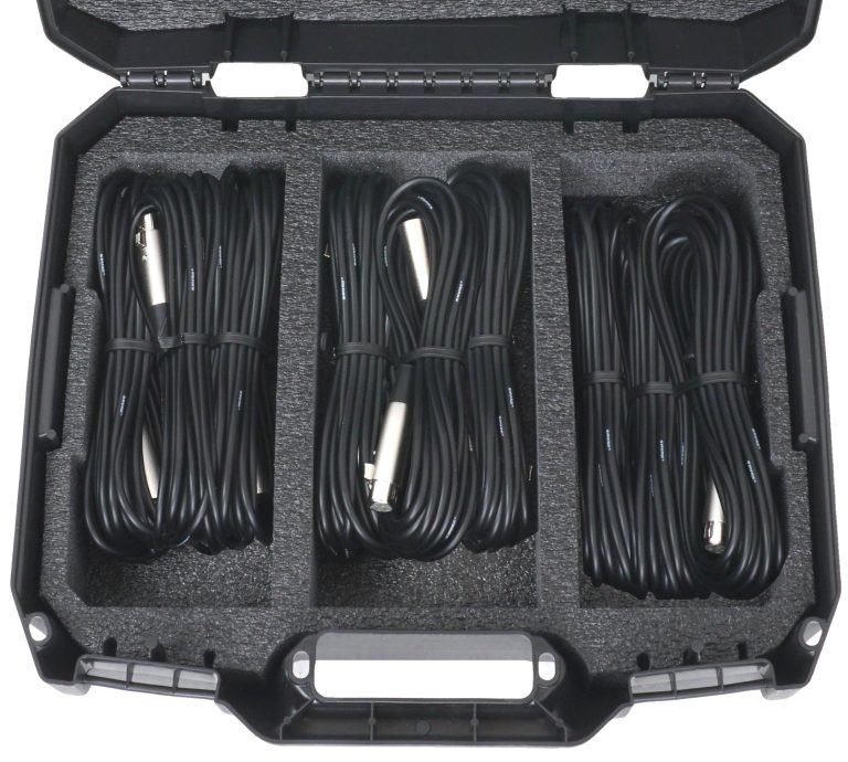 Shure SM58 Microphone Case Tray 2 Cords