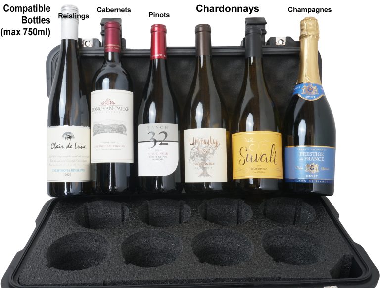 8 wine bottle case variety text