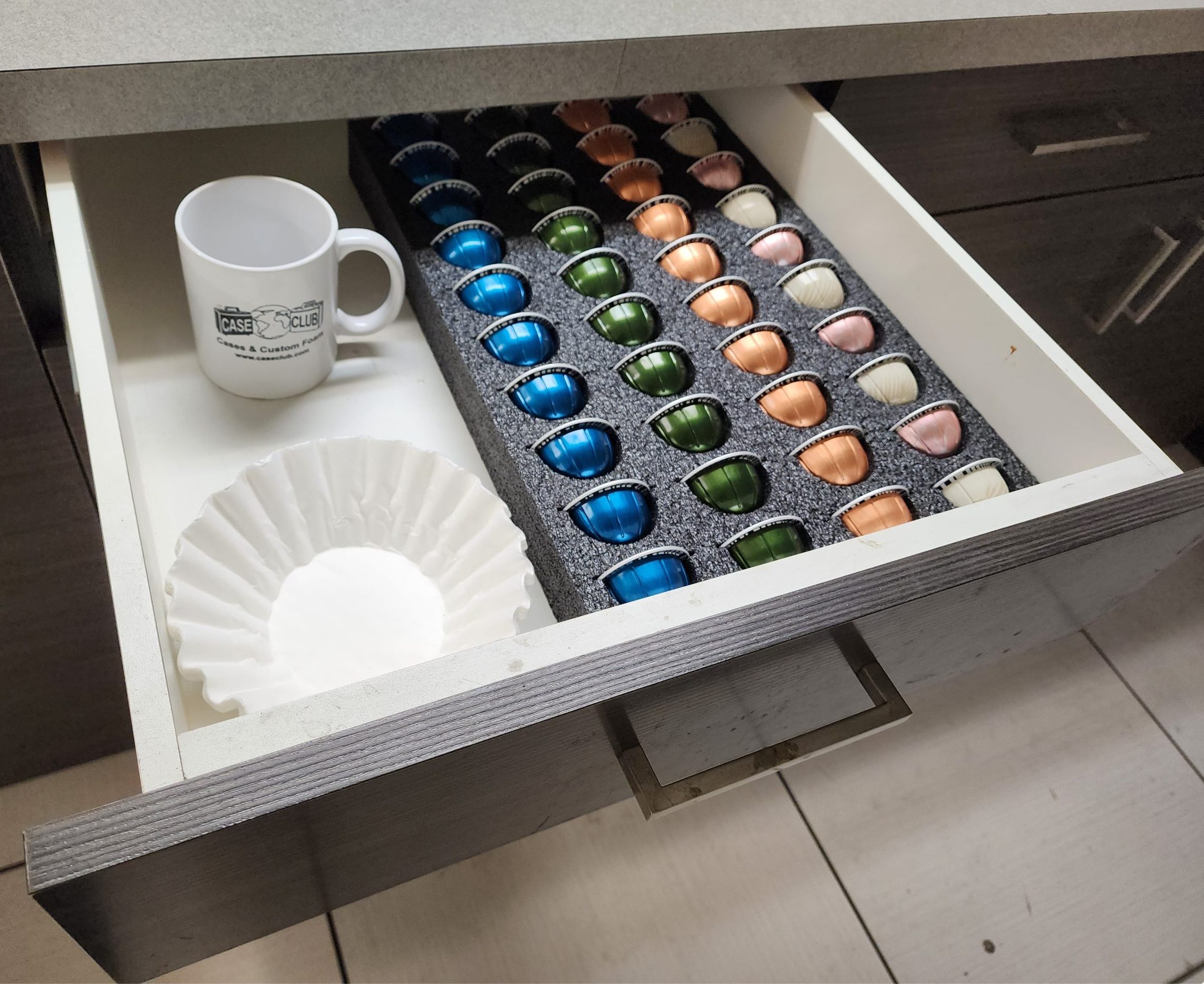 x40 Nespresso Vertuo Pod Organizer Drawer Foam